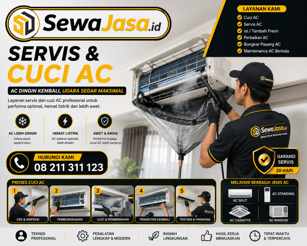 cuci AC servis dan cuci AC